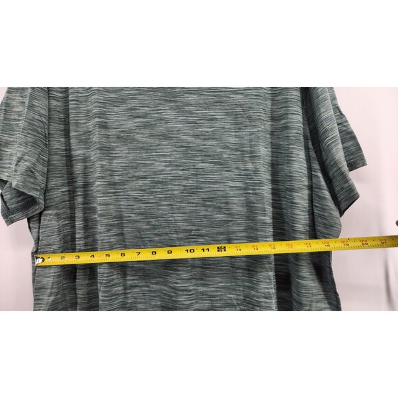 01 Algo Men's Green XXL Spacedye Performance Short Sleeve Raglan Crew Shirt NWT - Picture 6 of 8